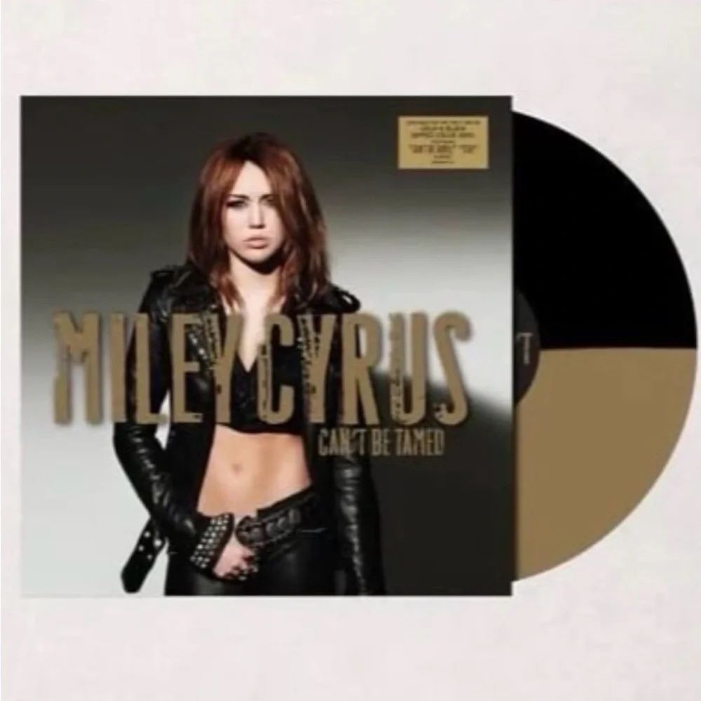 NEW MILEY CYRUS VINYL CAN’T BE TAMED GOLD & BLACK VINYL